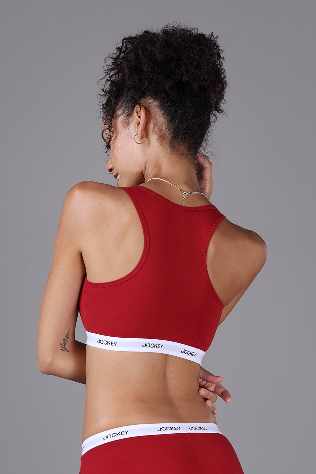 Áo Jockey Bra-top nữ Cotton viền chữ - J4007