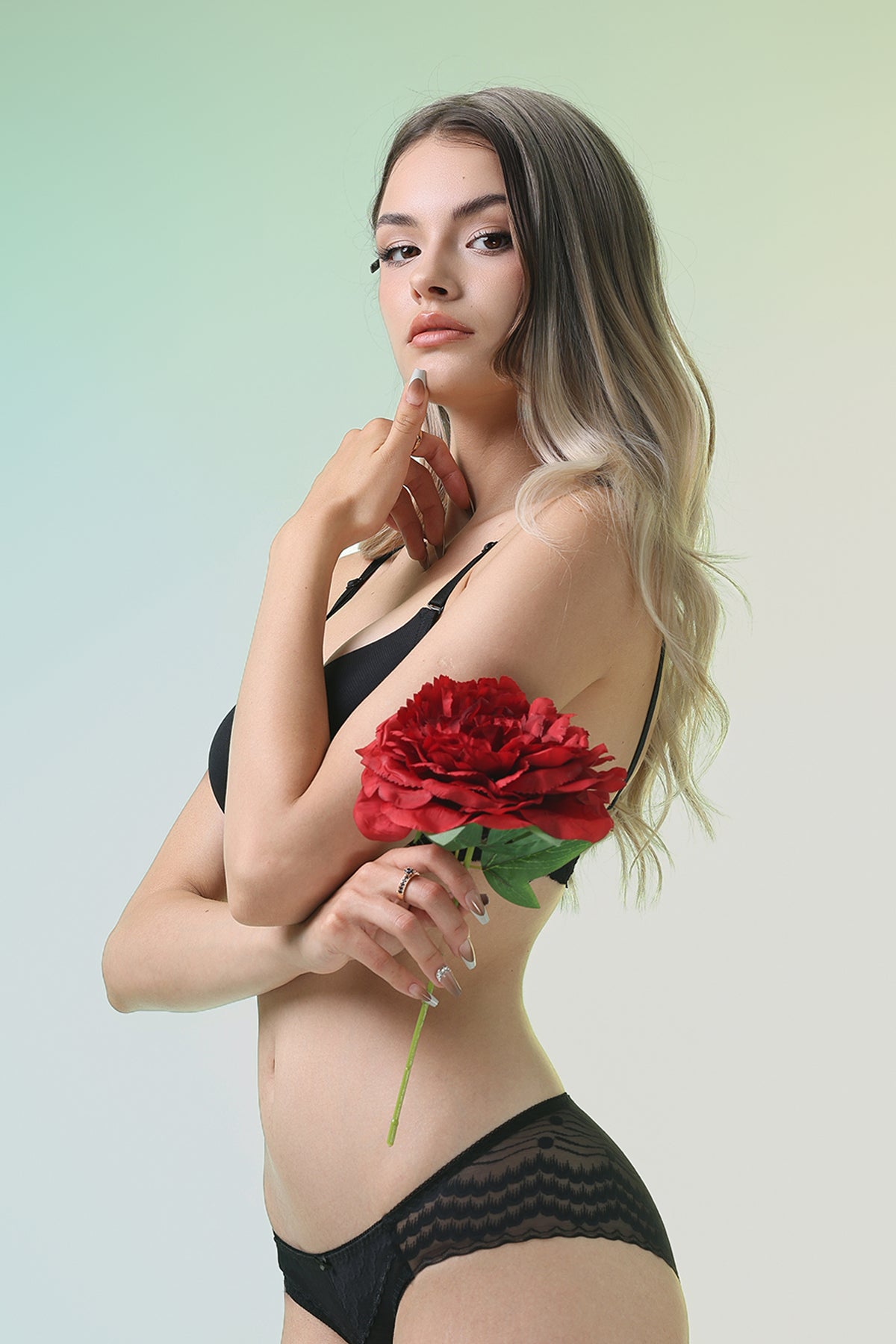 Misaki bra with thick foam, smooth cups and lace - 7325