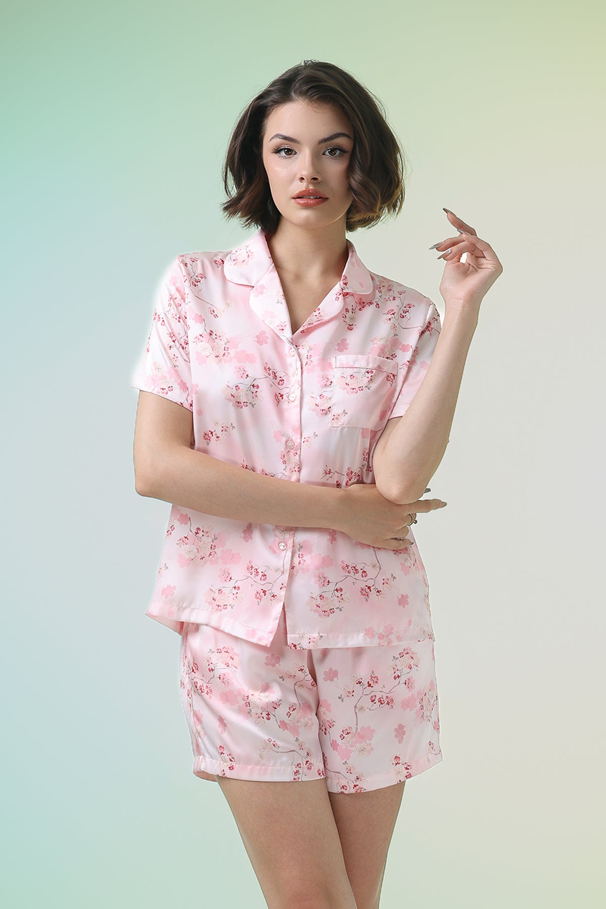 Bộ pijama ngắn nữ Vera latin in tay ngắn - V0742