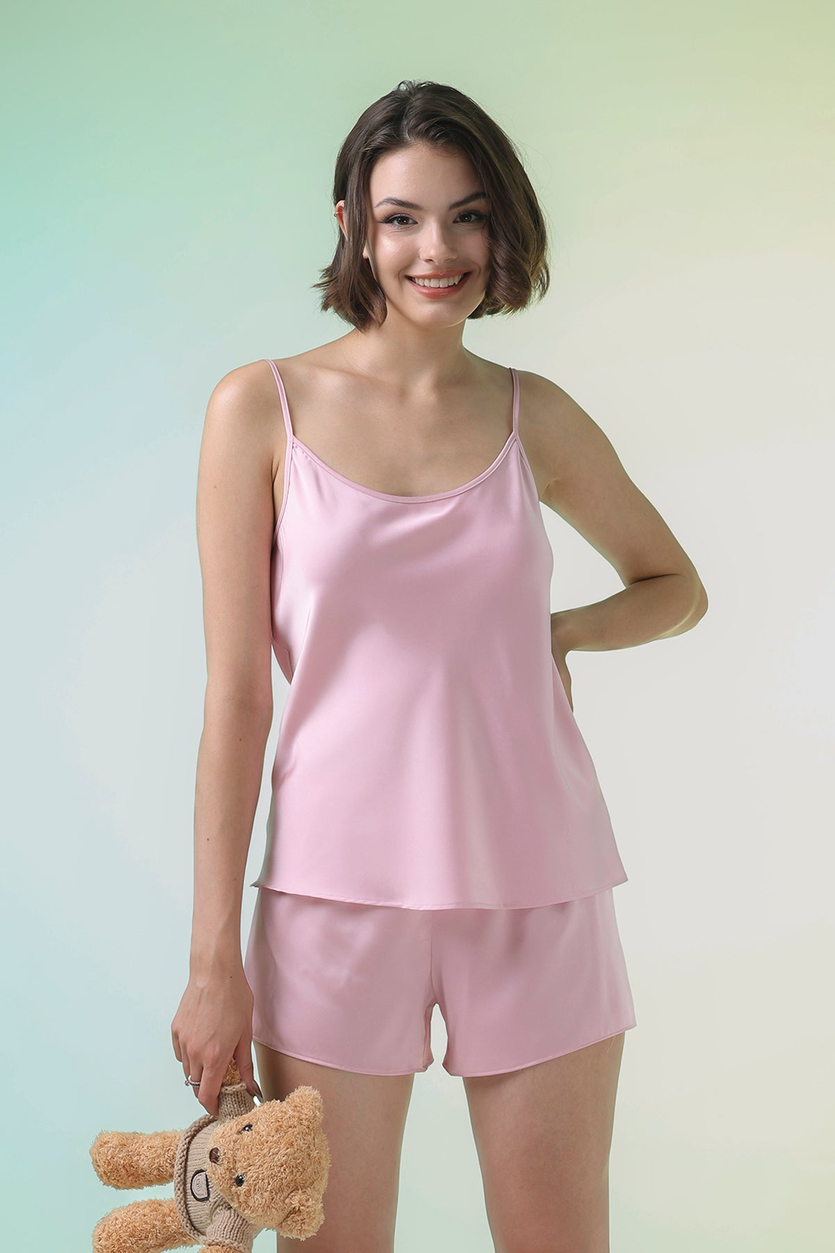 Bộ short nữ Vera latin trơn - V0790