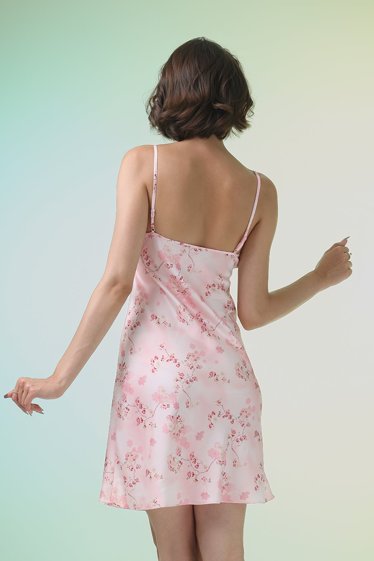 Đầm ngắn nữ Vera latin in phối ren - V0739