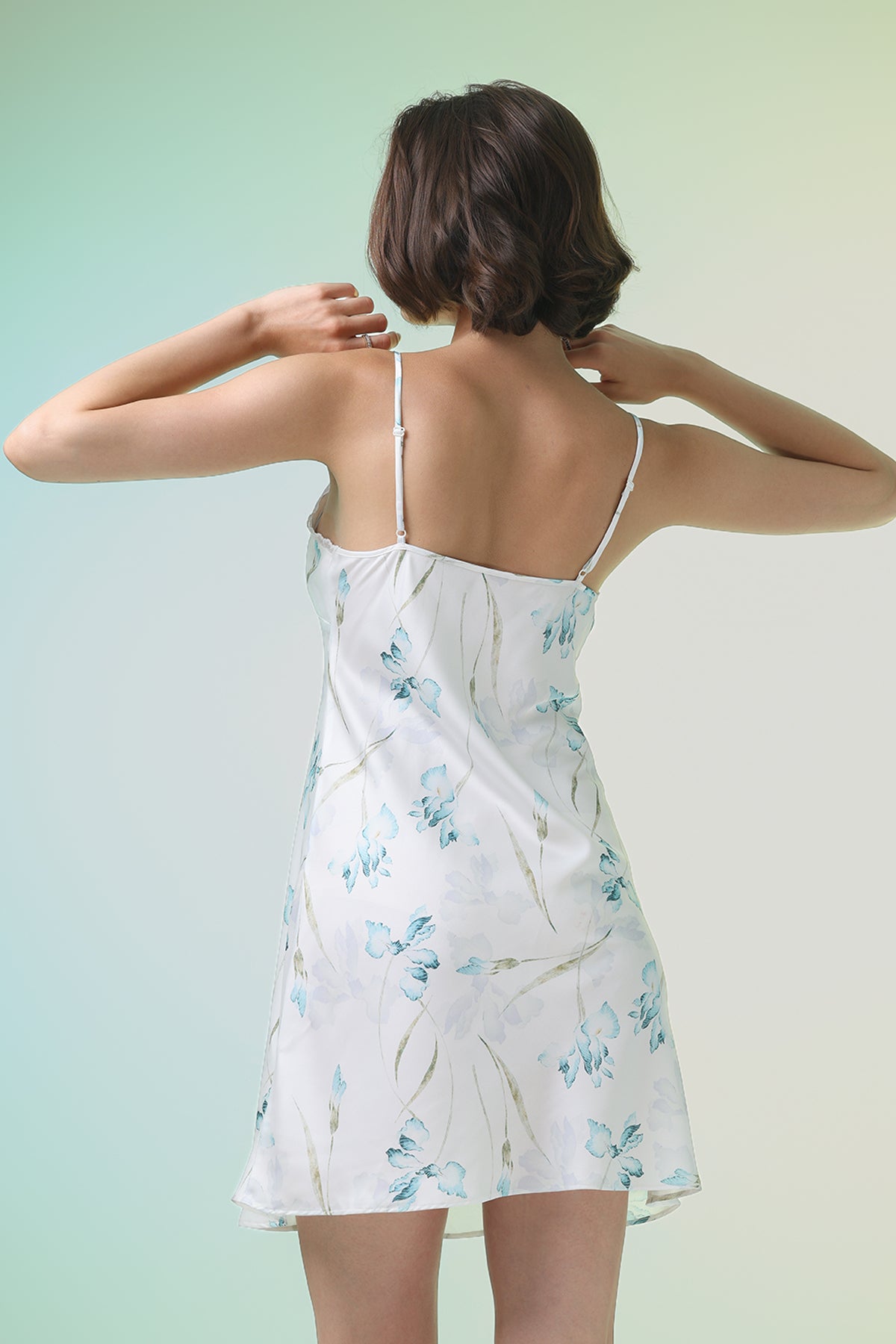 Đầm ngắn nữ Vera latin in phối ren - V0739