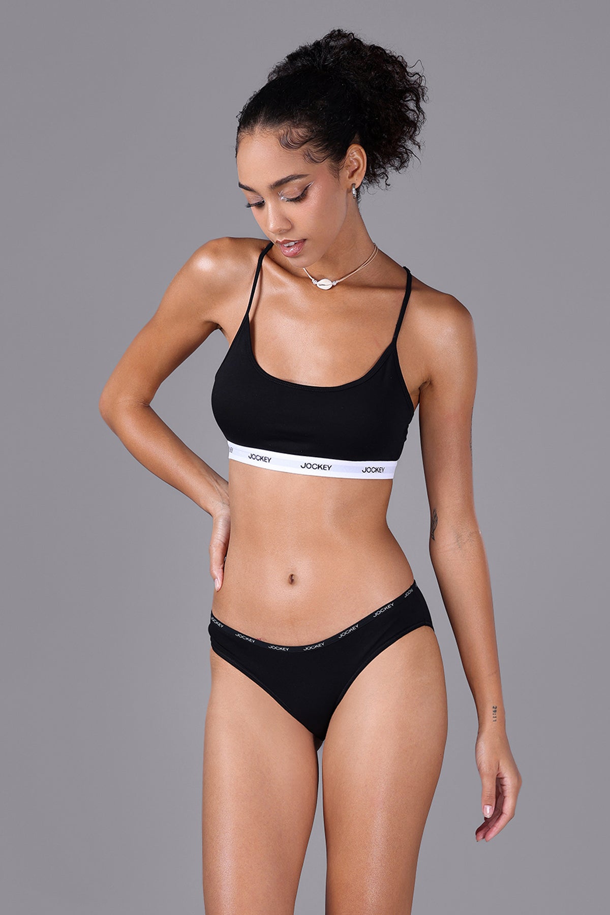 Quần Bikini Nữ Jockey trơn Cotton - J4009