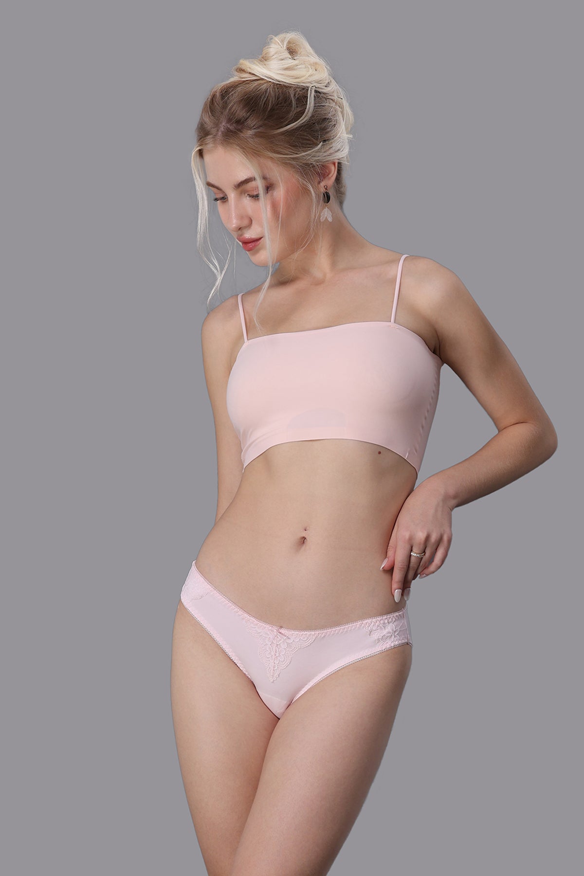 Quần lót bikini nữ Misaki microfiber phối ren - M1026