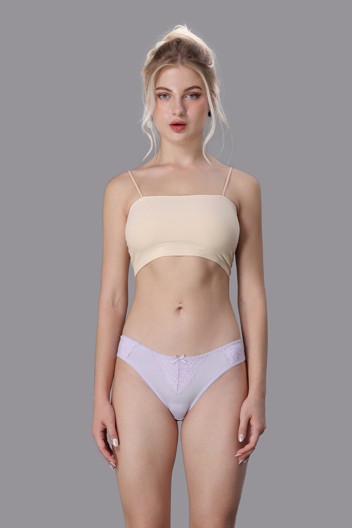 Quần lót bikini nữ Misaki microfiber phối ren - M1026