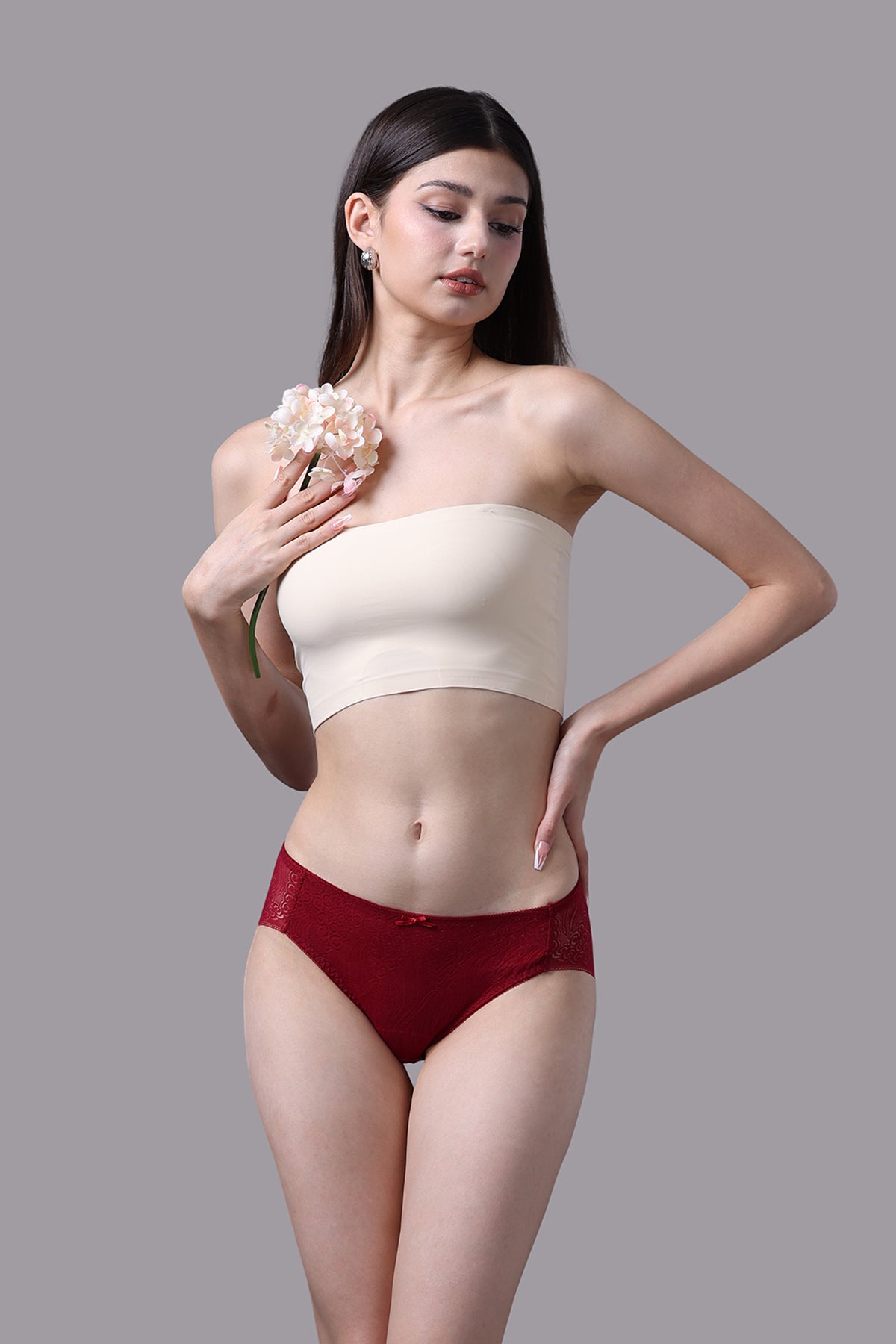 Quần lot bikini nữ Vera ren phối lưới - V0691