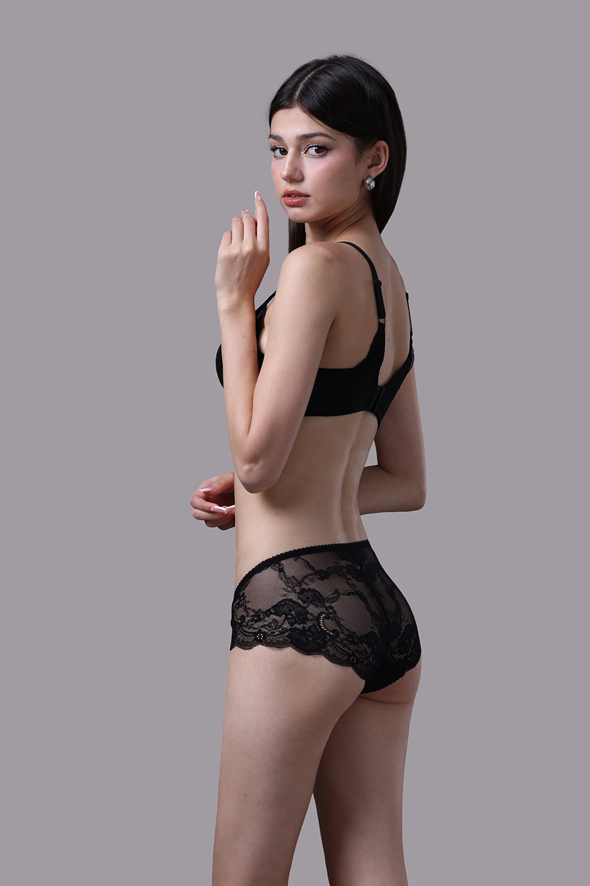 Quần lót bikini nữ Vera ren phối lưới - V0604