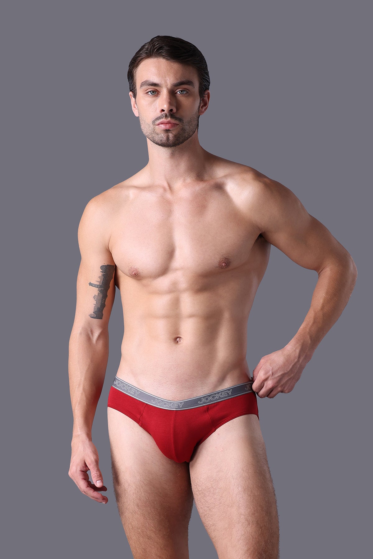 Quần lót Nam dáng Brief Cotton 4 chiều Bản thun nhỏ - J4004