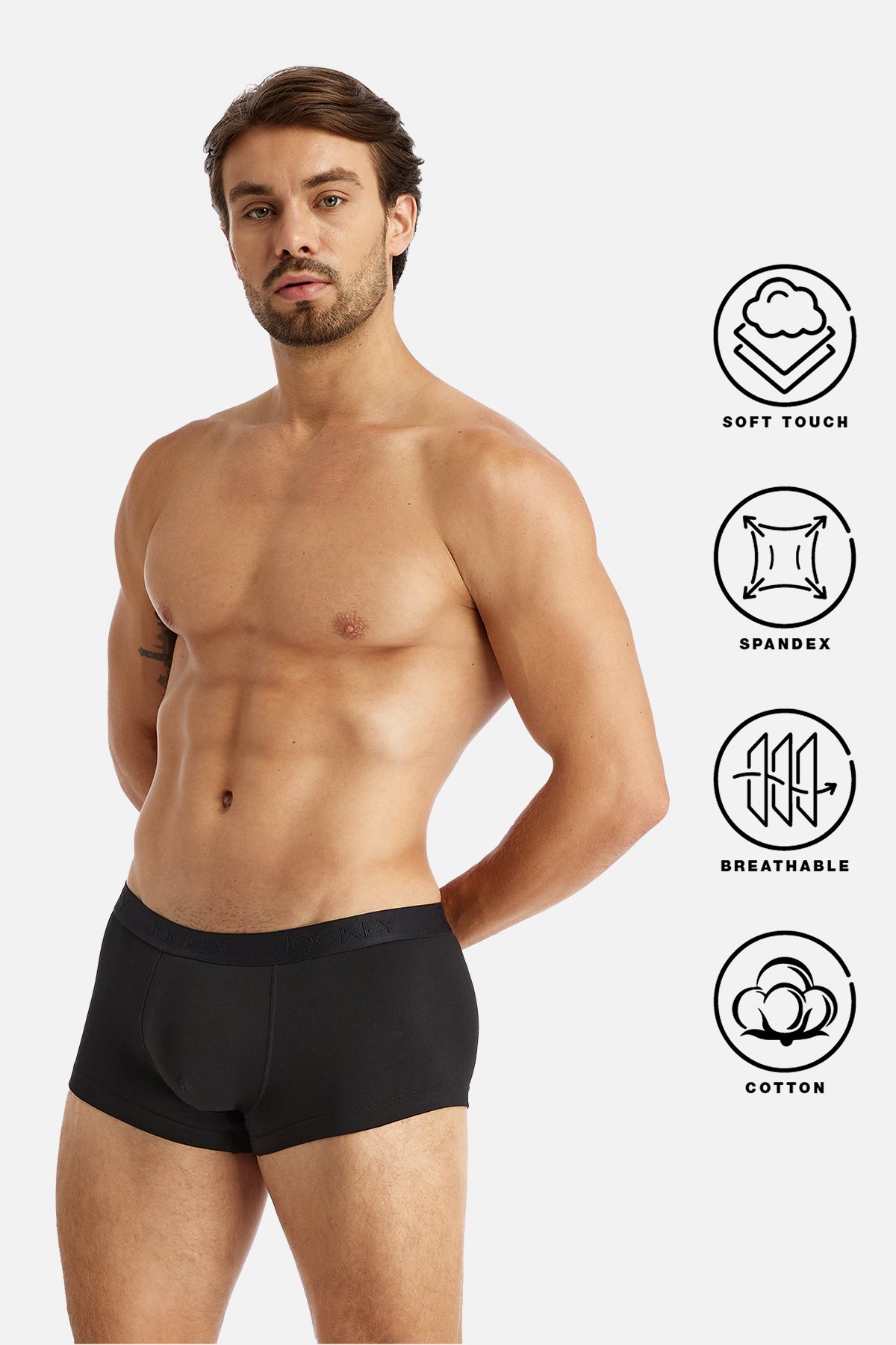 Quần lót Nam Jockey Cotton 4 chiều dáng trunk - J4014