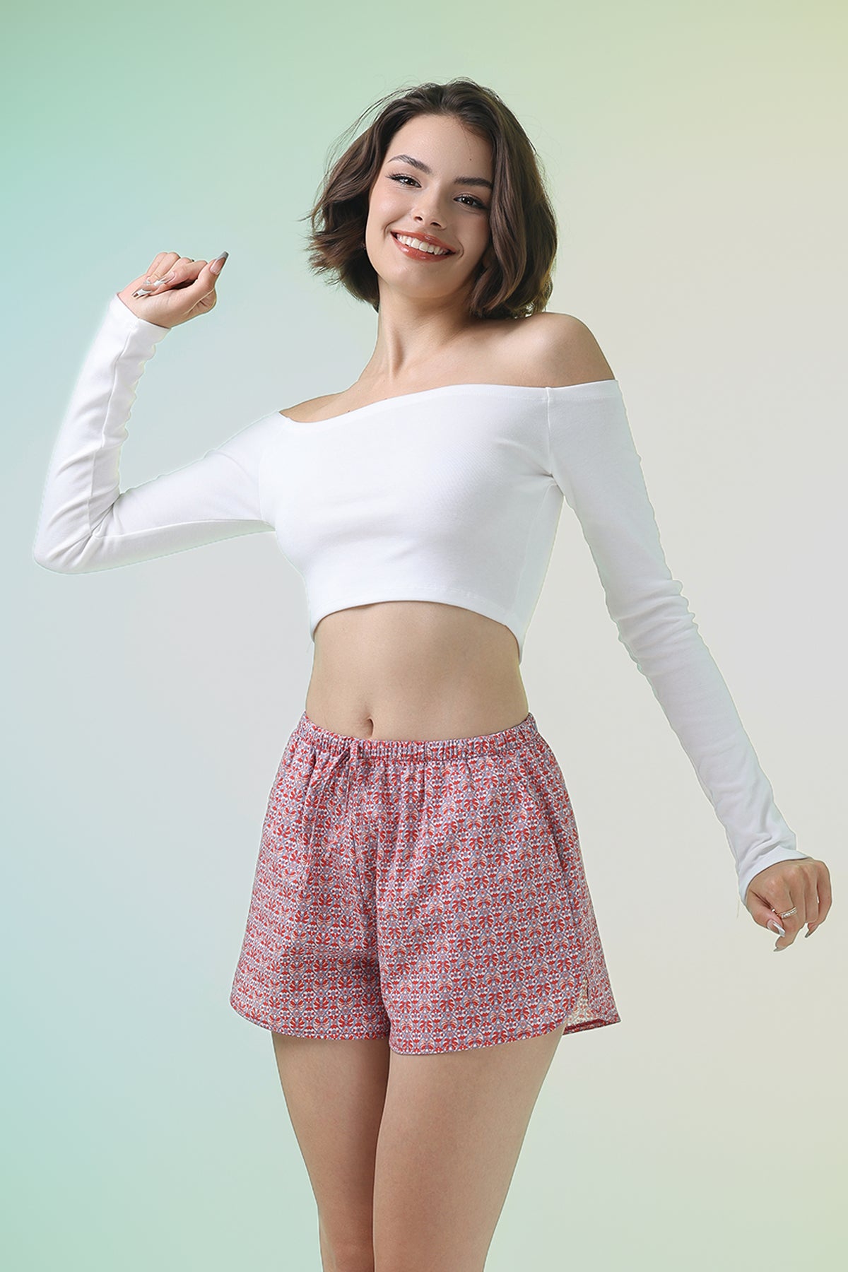 Quần short nữ Vera kate in - V0756