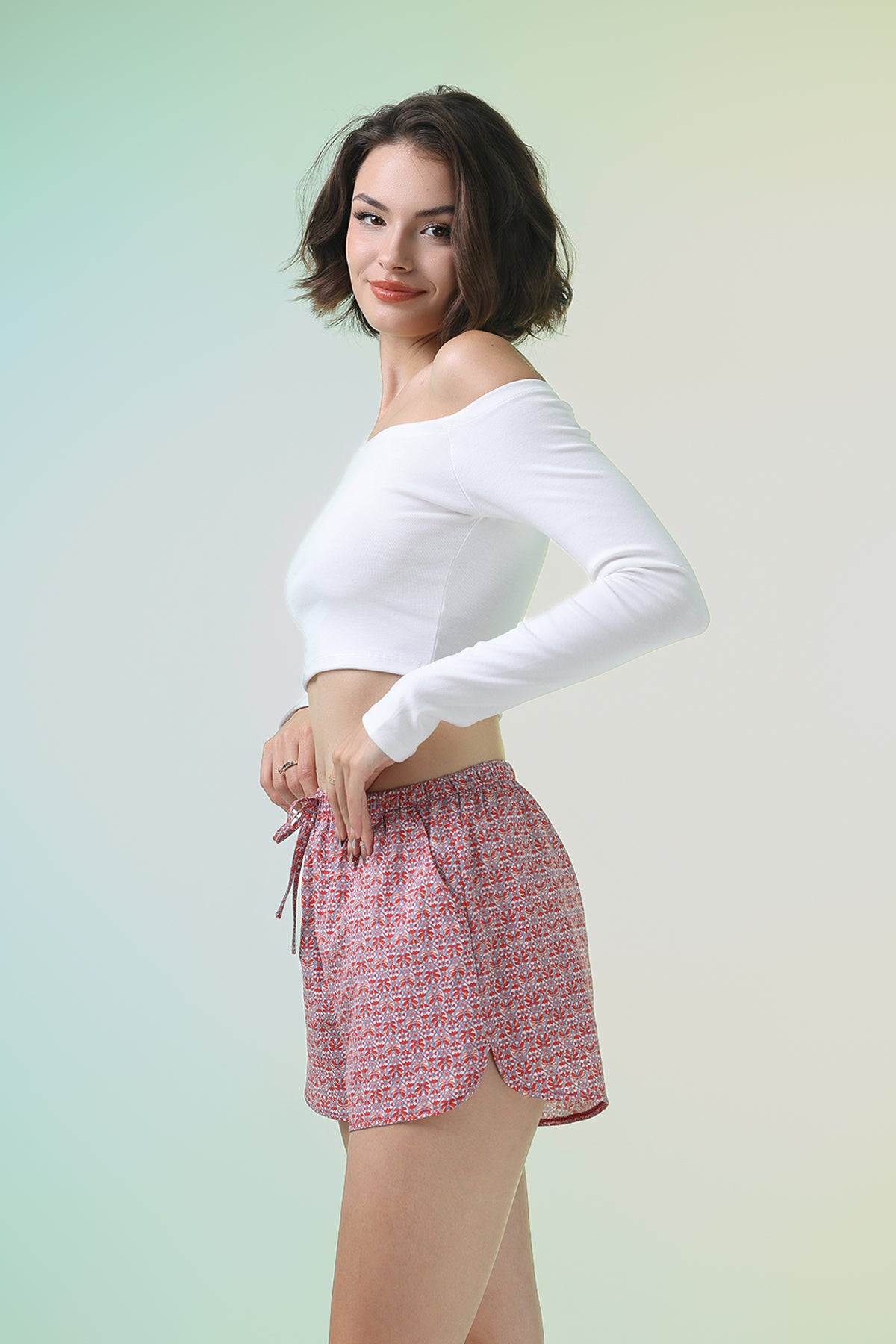 Quần short nữ Vera kate in - V0756